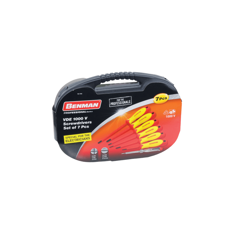 Κατσαβίδια Ίσια και Σταυρού VDE 7τμχ 70744 Benman